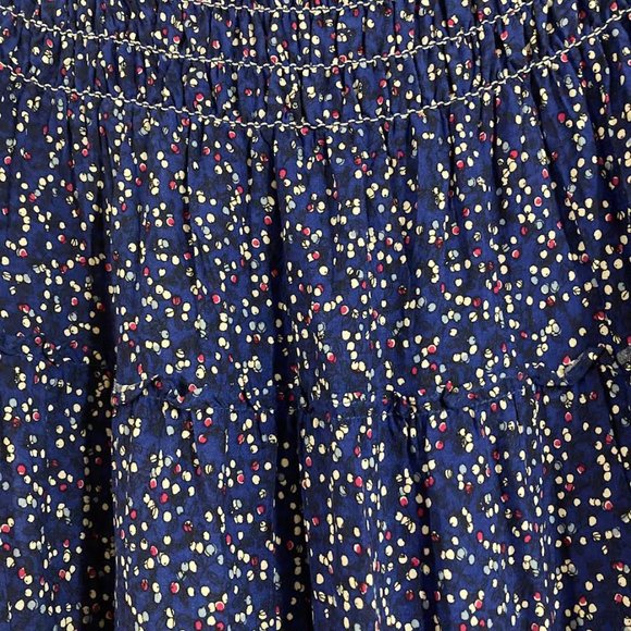 Max Studio Blue Confetti Skirt Sz L - Picture 2 of 3